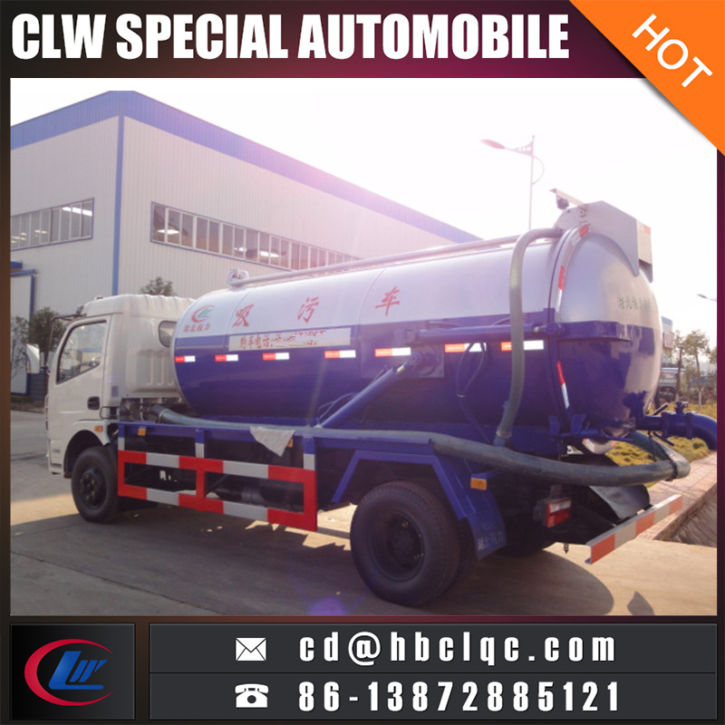 Dongfeng 6m3 Vacuum Sewage Truck Vacuum Pump Tank Truck