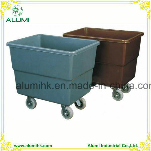 Hotel Hospital Laundry Cart Clothes Laundry Trolley Fibergalss Cube Trolley