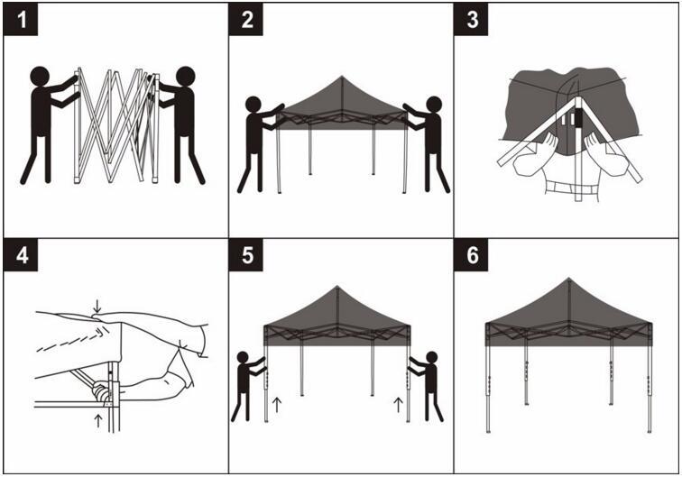 Outdoor Advertising 10'x20' Aluminum Frame Large Portable Gazebo Tents