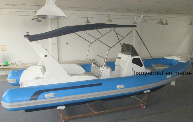Liya 7.5m Fast Speed Boats Luxury Rib Boat with Motor