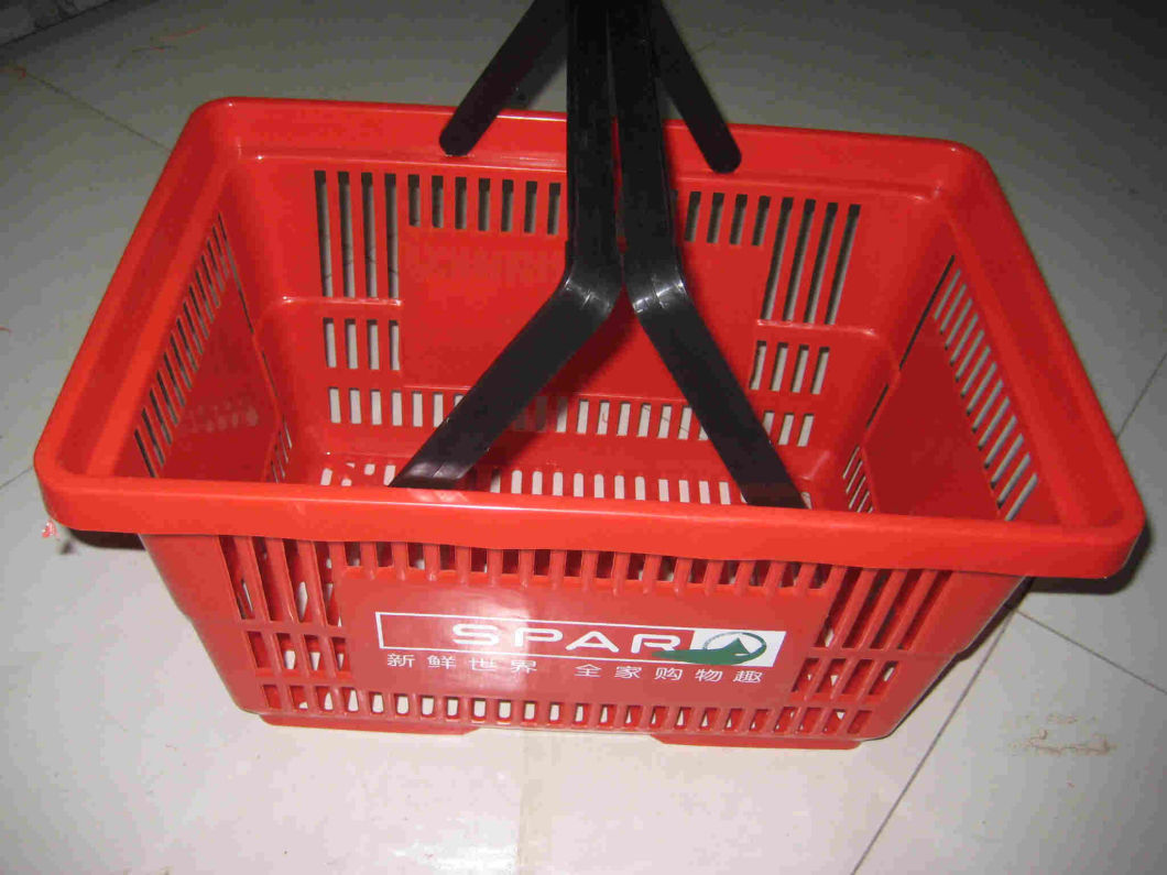 Supermaket Plastic Shopping Basket with Handle