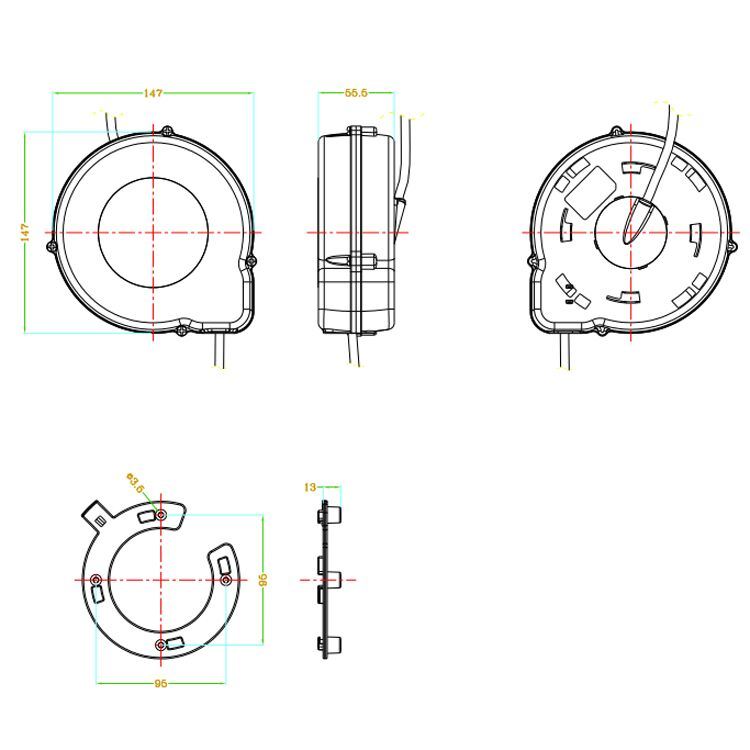 Retractable Cable Reel for Hairdryer