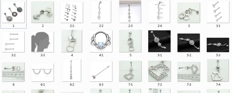 Silver Clicker Body Piercing Body Piercing Jewelry with Free Shipping