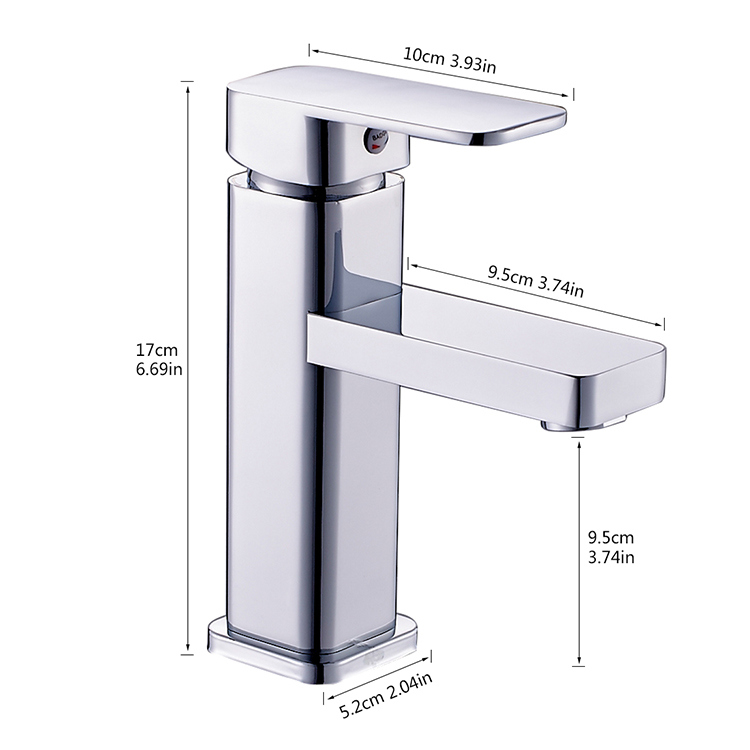 Polished Brass Single Handle Bathroom Faucet & Mixer