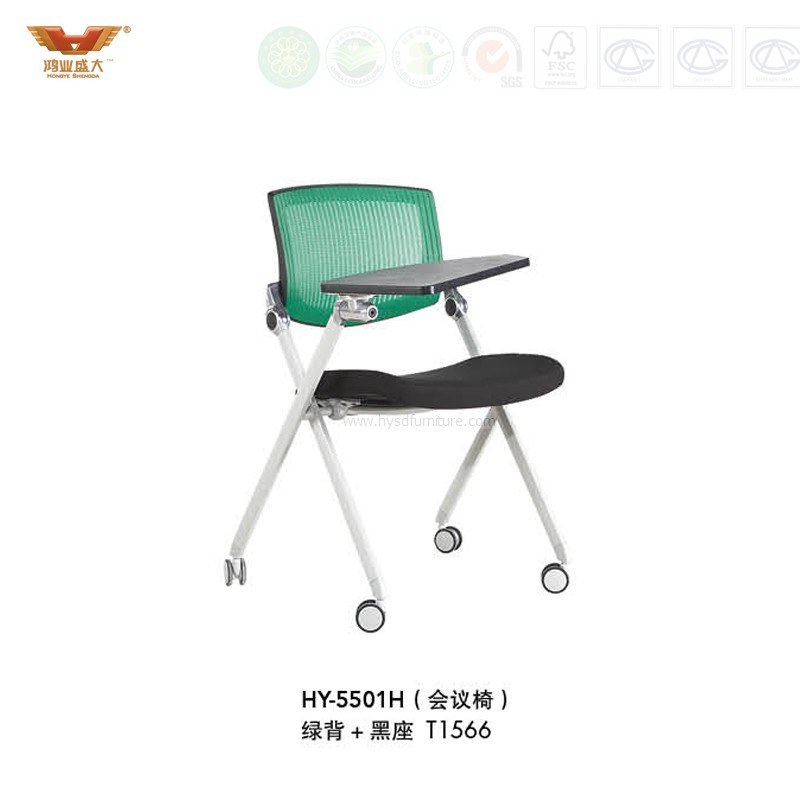 Hot Sale Office Training Chair Mesh Fabric Meeting Chair with Writing Board (HY-21D)