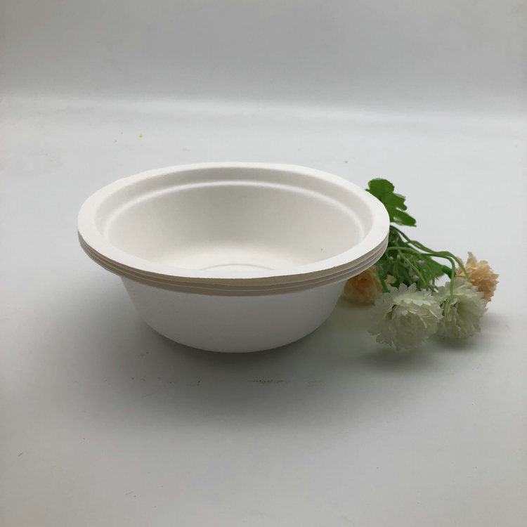 100% Biodegradable Round Soup Food Container Disposable Paper Bagasse Bowl