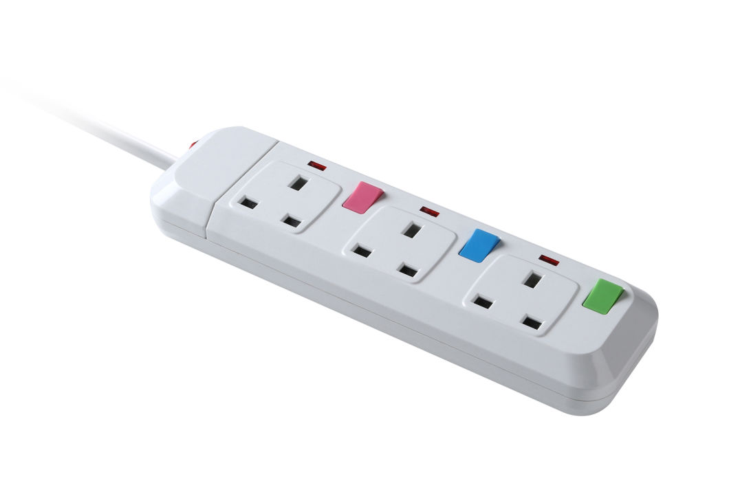 Professional Manufacture Individual Switch Indicator Extended Socket Power Strip (NR3W-UK)