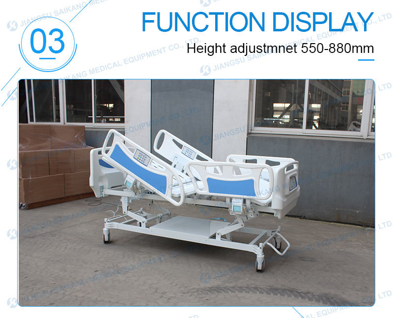 Electric Pediatric Metal Adjustable Hospital Bed with Table