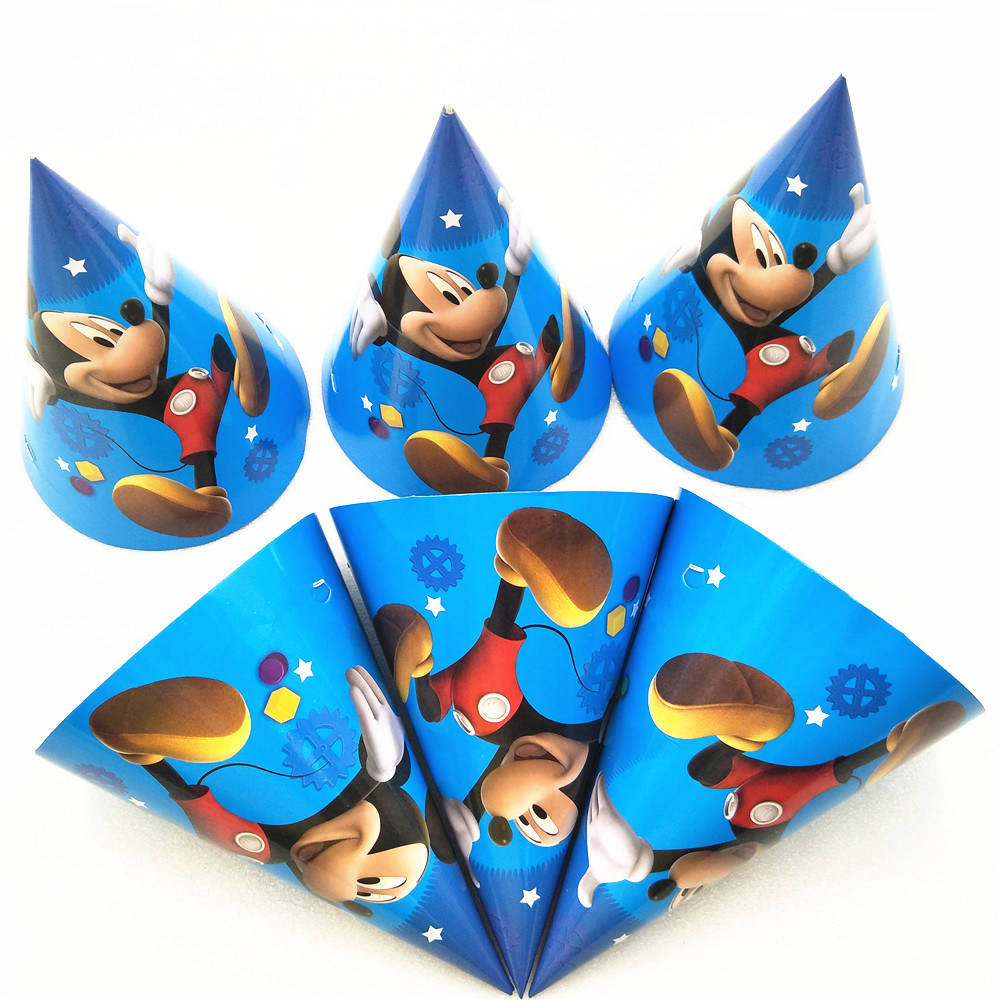 6PCS/Lot Frozen/Hello Kitty/Spiderman/Mickey/Minnie Mouse Batman Paper Caps Party Supplies Hat Kids Caps Party Decoration