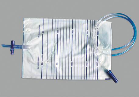 CE/ISO Approved Cross Outlet Valve 2000ml Urine Bag (MT58043003)