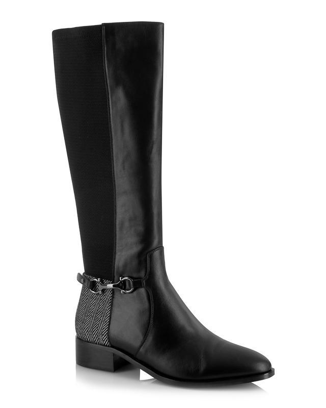 Winter Womens High-Heel Leather Knee High Boots Cheap Fancy Warm Snow Boots