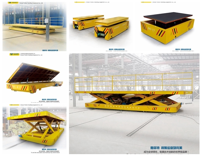 Hydraulic Automatic Rail Handling Trailer Heavy Cargo Shuttling Trolley