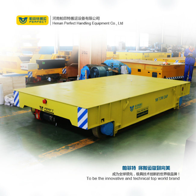 Heavy Load Battery Operated Die Transport Cart on Rail