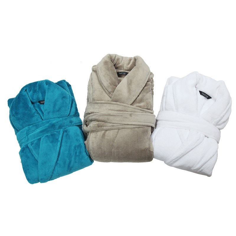 High Quality Polyester Polar Fleece Velvet/Velour Hotel Bathrobe