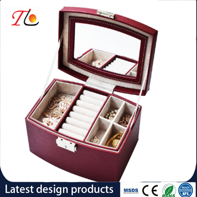 Fashion Large-Capacity PU Material Jewelry Box
