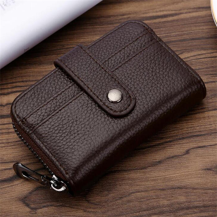 Fashion Genuine Leather Card Holder Lady Wallet, High Quality Woman Zipper Purse Wallet Wholesale
