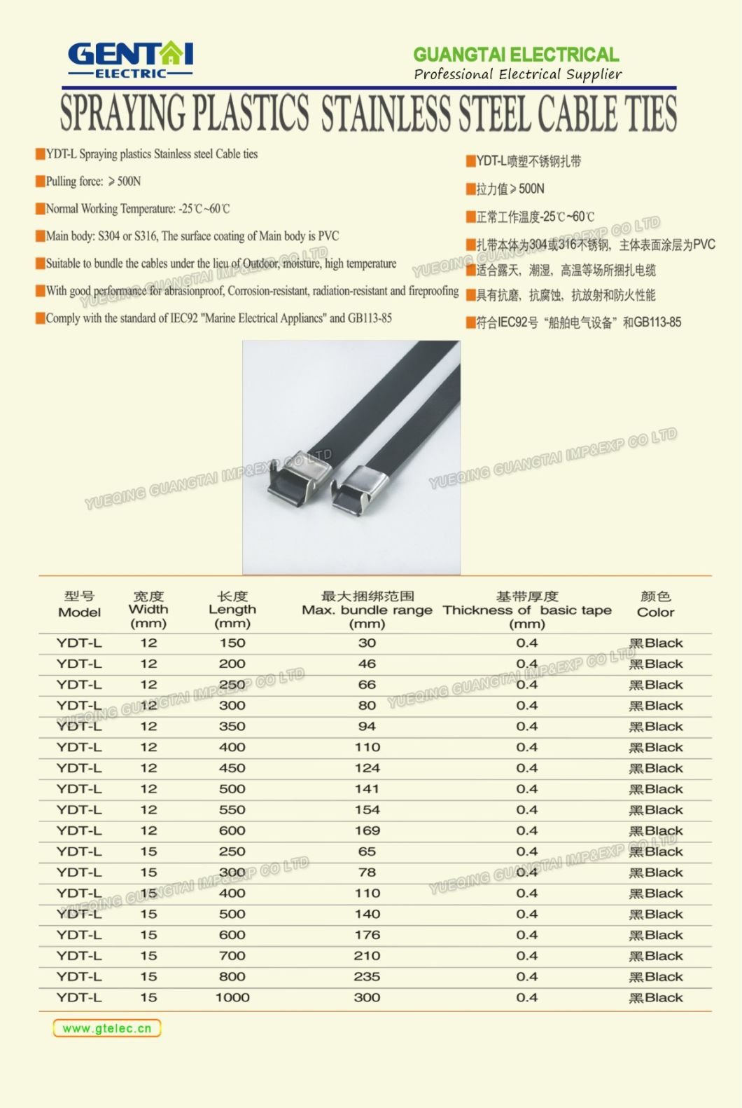 Metal Stainless Steel Cable Ties for Heavy Duty