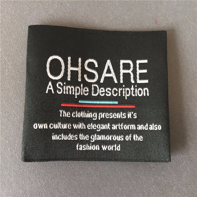 Custom High Density 5*7.2cm Clothing Labels Garment Labels Woven Labels