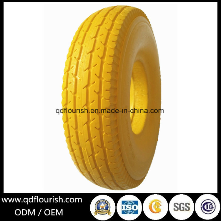 Solid Tire 3.50-5 Inch PU Foam Wheel for Cart Trolley