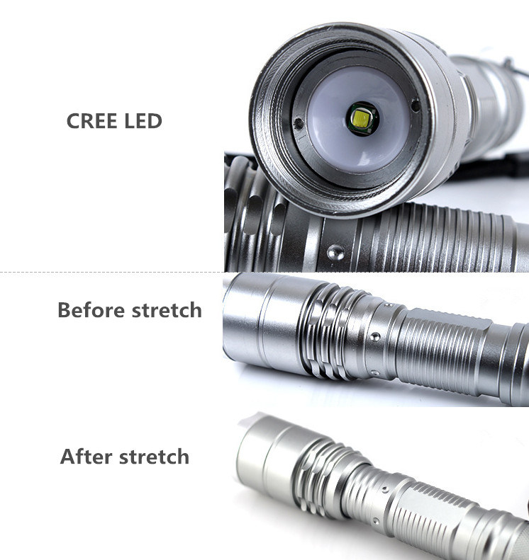 High Quality 10W Strong Light Aluminium Alloy LED Flashlight &Rechargeable Torch