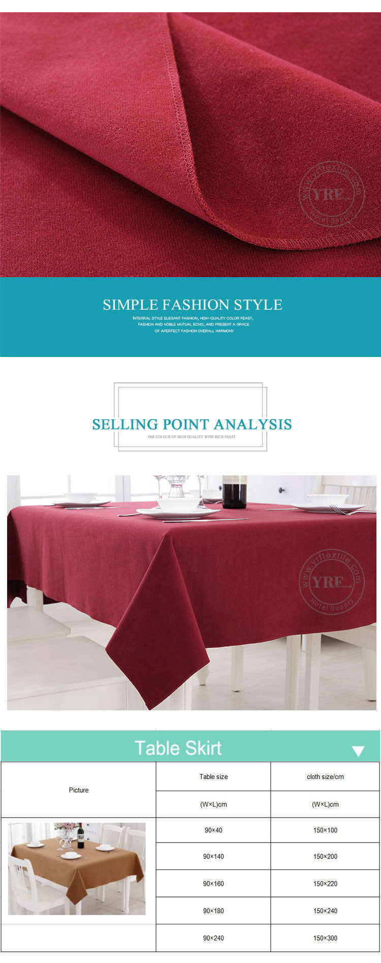 Hotel Supply Round Table Skirt