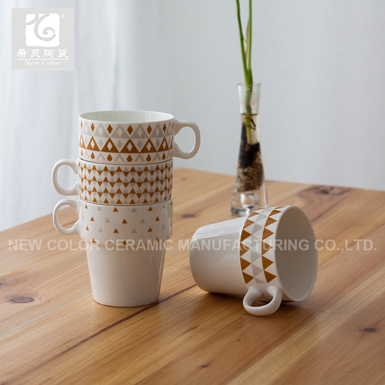 Stackable Mug 10oz Ceramic High Quality Factory Offer