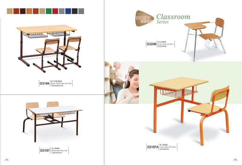 Middle School Student Classroom Adjustable Desk and Chair (G3155)