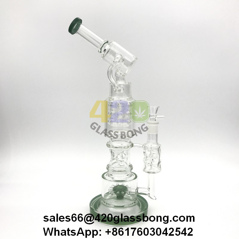 Lookah Heady Glass Waterpipe/Recycler/Crafts with Sunflower Perc for 420smoke/Dry Herb/Weed