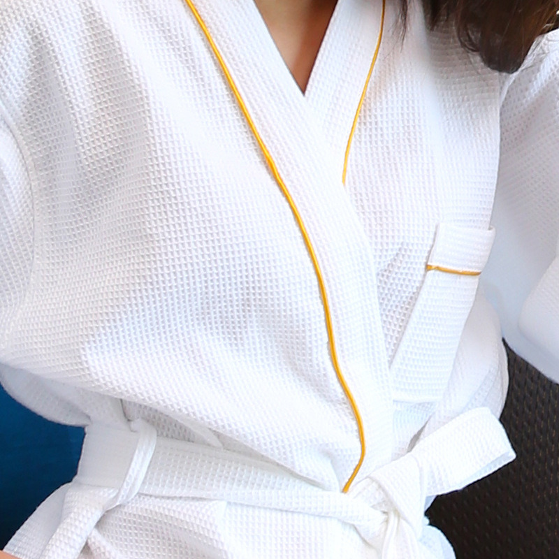 100% Cotton Waffle Hotel embroidery Bathrobe