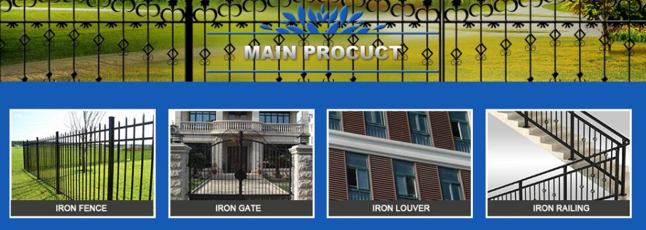 EU Standard Residential Galvanized Steel / Wrought Iron Balcony Safety Fence