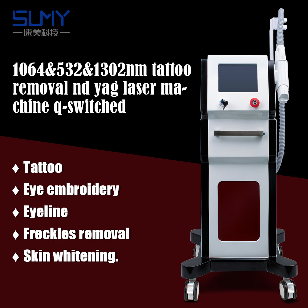 New Style 6 Handles Q-Switch ND YAG Laser Tattoo Remvoal Machine
