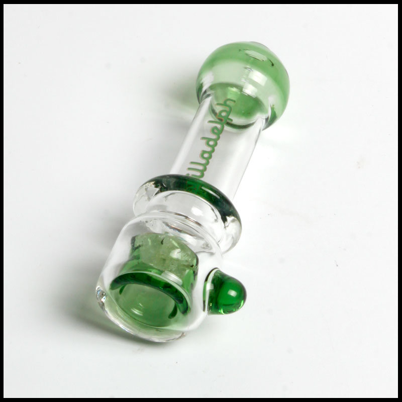 Hfy Glass Steamroller Chillum Illadelph Glass Pipe Green Onie Hand Pipe Smoking Glass