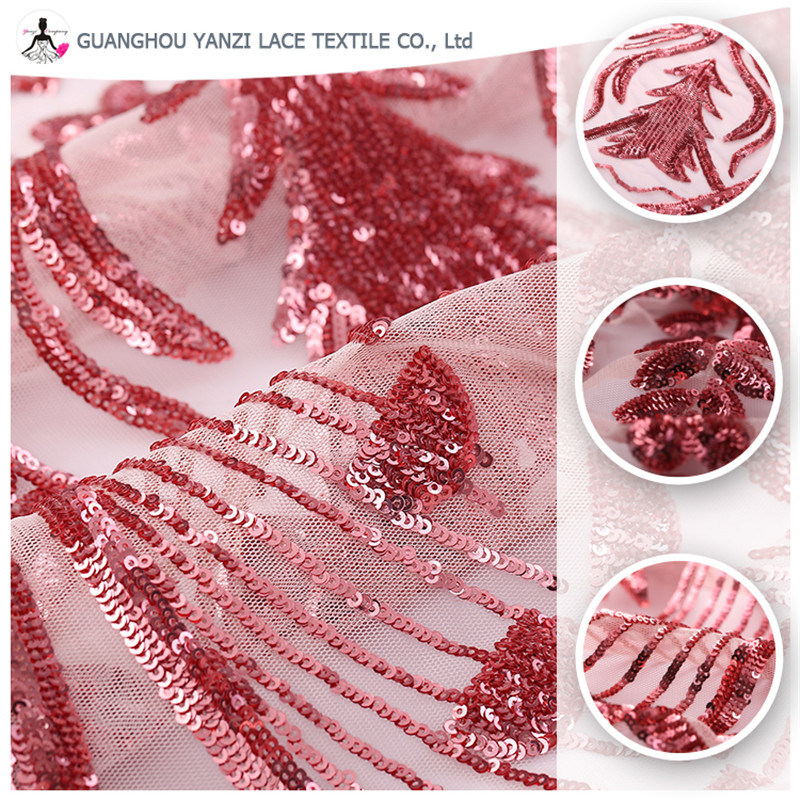 Embroidery Sequins Lace Mesh Lace Fabric
