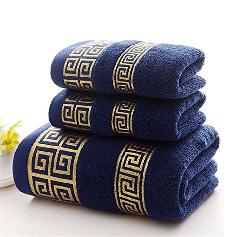 100% Cotton Highly Absorbent Embroidered Towel Set Hotel Bath Towel Extra Think Bath Towels