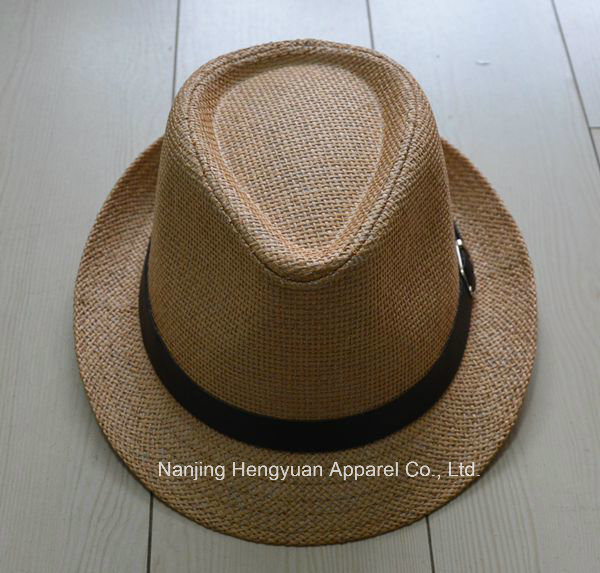 High Quality Hot Sale Formal Paper Straw Bucket Hat (HY16010110/HY16010112)