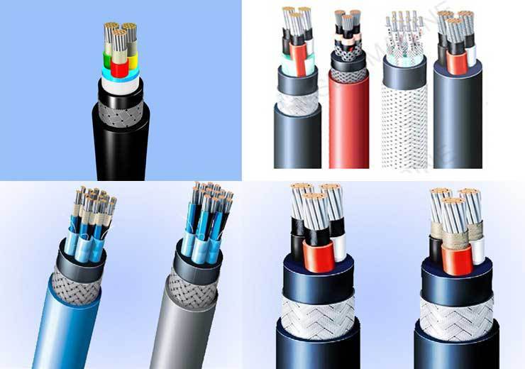Cable Elect, Ep Rubber Insulated, Csp Sh 02 Core Con 32/0.200 mm 440V 17 AMP Marine Shipboard Boat Power Cable 8-18AWG Epr Pcp
