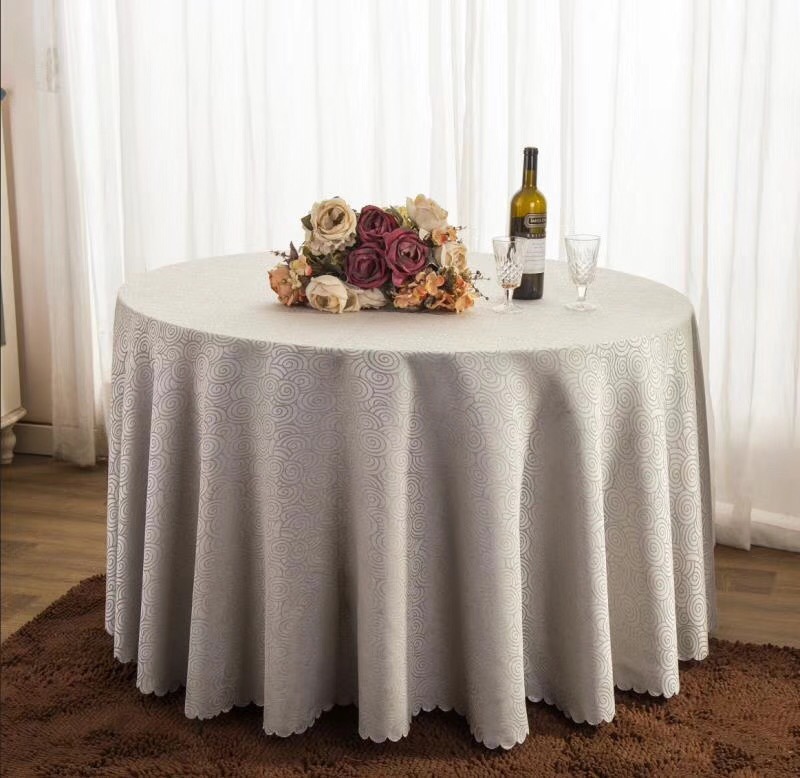 Hot Sale Jacquard Table Linen Tablecloth for Banquet Hotel