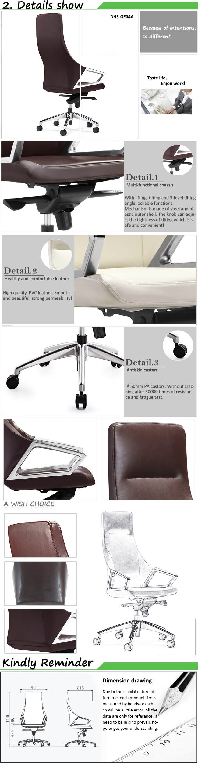 Boss Luxury Ergonomic Leather Office Chair Computer Chair