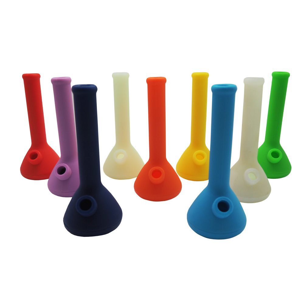 Smoking Silicone Water Pipe Straight Colorful Pipes Silicone Smoking Pipe