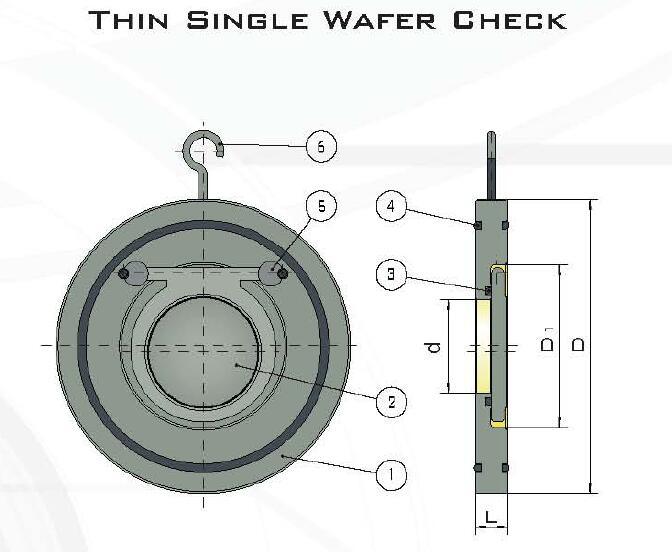 Wafer Single Plate Thin Type Check Valve