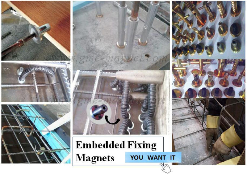 Gme-D40X6 Building Embedded PVC Pipe Fixed Magnet