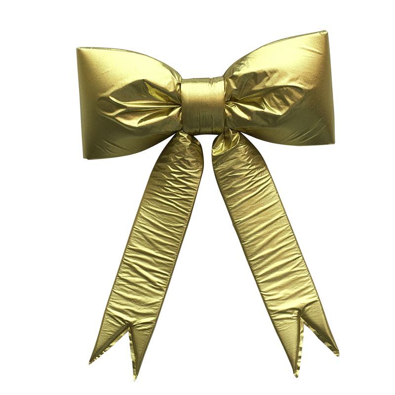 Handmade Gold Non-Woven Bowknot for Christmas Decoration