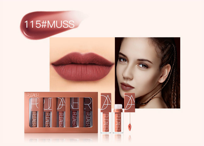 Makeup Waterproof Long Lasting Lip Gloss Liquid Matte Lipstick Set