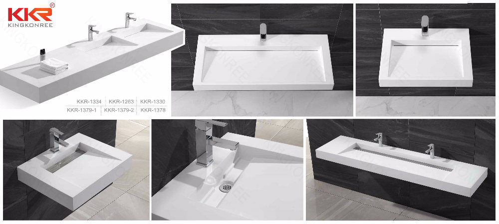 Cheap Price Stone Resin Double Sink Bathroom Vanity Sink