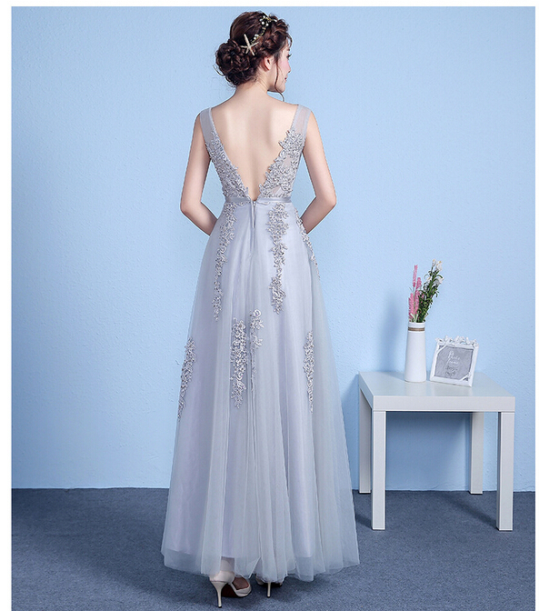 2017 Lace off-Shoulder Bridesmaid Evening Prom Dresses LA002