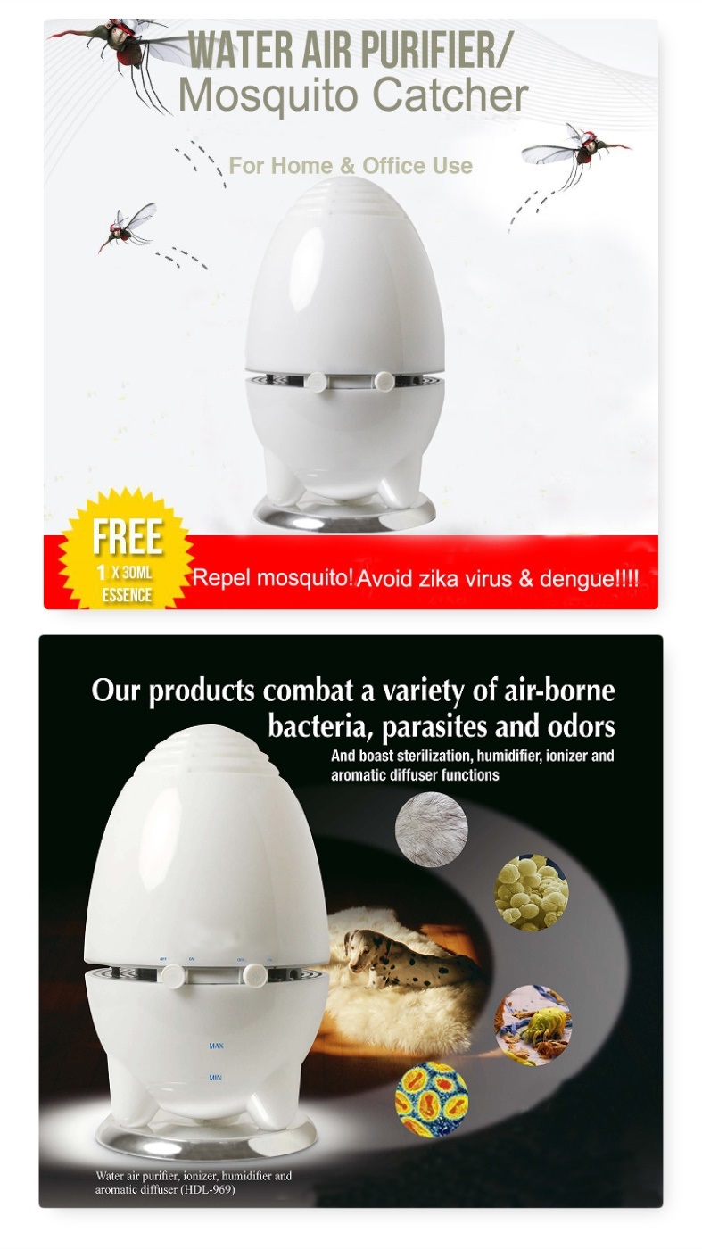 Green Healthy Egg-Shaped Personal Household LED Air Filter