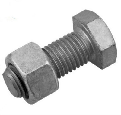 Hot Dipped Galvanized / Plain Heavy Structural Hex Head Bolts ASTM A325