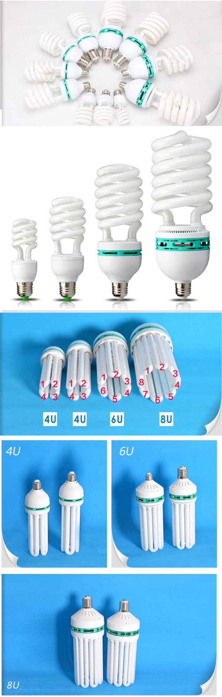 China Factory 110 220V 26W spiral Energy Saving Lamp