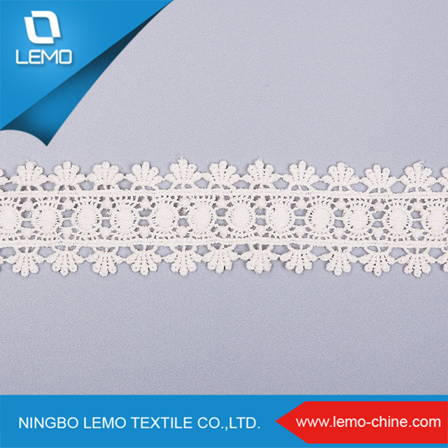 High Quality Mesh Embroidery 100% Cotton Lace Trim