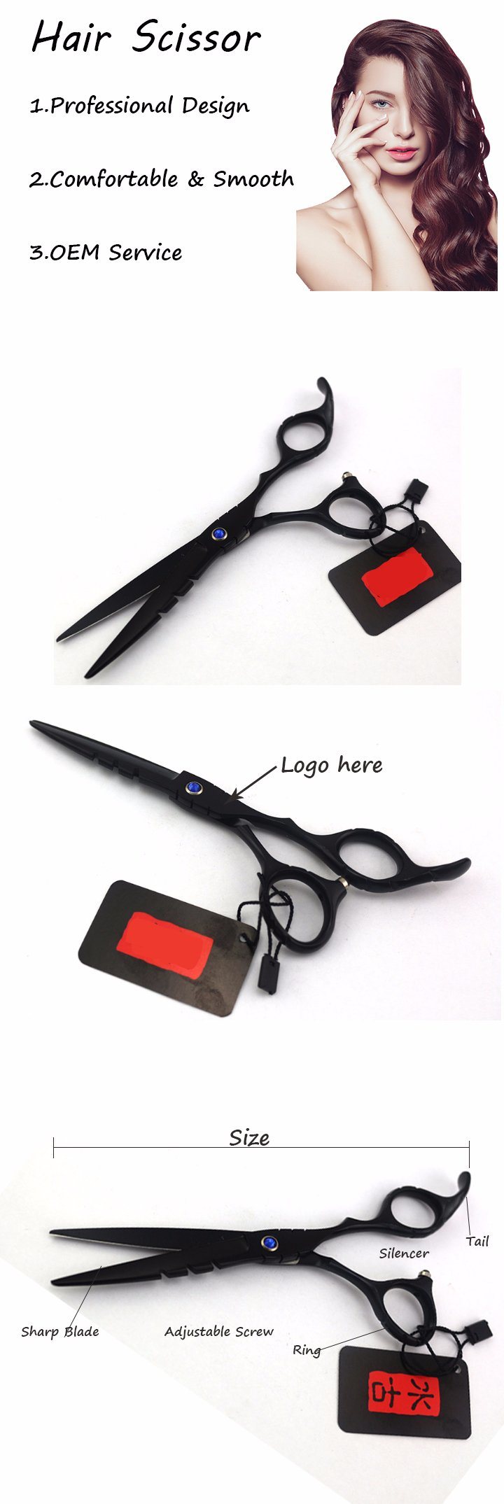 New Arrival High Quality 6.0 Inch PRO Hair Barber Thinning Scissor